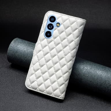 SKALO Samsung A54 5G BINFEN COLOR Tikattu Lompakko - Valkoinen
