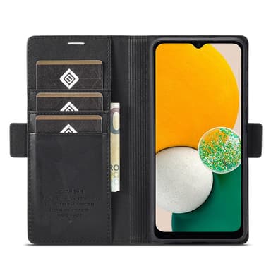 SKALO Samsung A14 4G/5G LC.IMEEKE Lompakkokotelo PU-nahkaa - Musta
