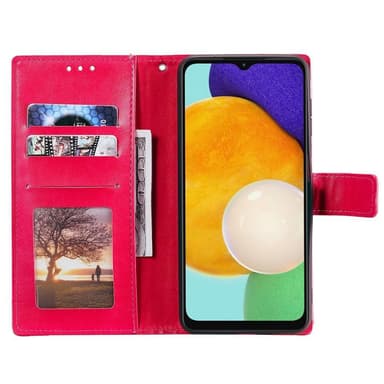SKALO Samsung A54 5G Mandala lompakkokotelo - Cerise