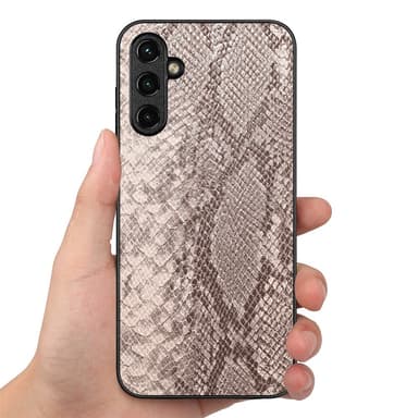 SKALO Samsung A54 5G Snakeskin PU-nahka hybridi Suojakuori - Harmaa
