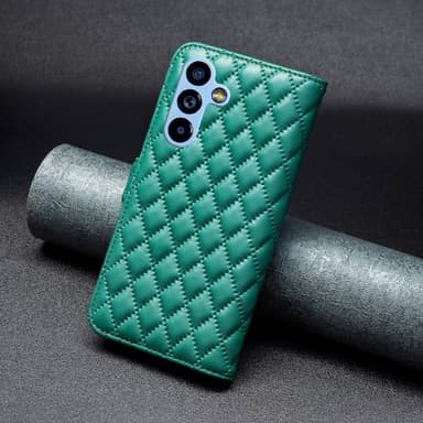 SKALO Samsung A54 5G BINFEN COLOR Tikattu Lompakko - Vihreä