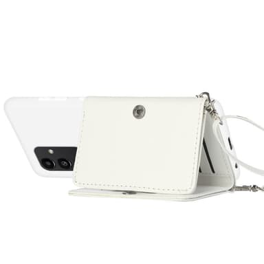 SKALO Samsung A14 4G/5G TPU-Suojakuori with Heart Wallet - Valkoinen