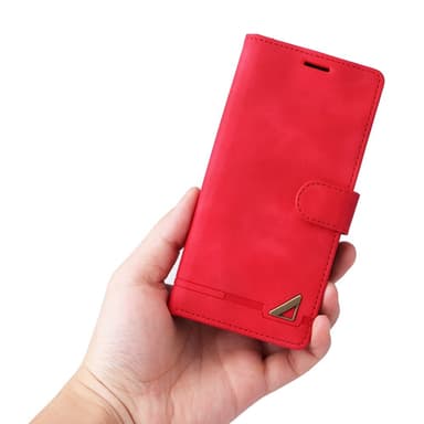 SKALO Samsung A54 5G Lompakkokotelo PU-nahkaa - Punainen