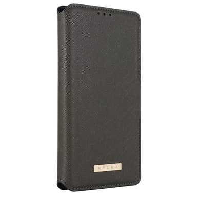 SKALO Samsung A14 4G/5G MUXMA Saffiano PU-nahka Lompakkokotelo - Harmaa