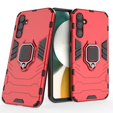 SKALO Samsung A34 5G Armor Hybridi metallirengas kuori - Punainen