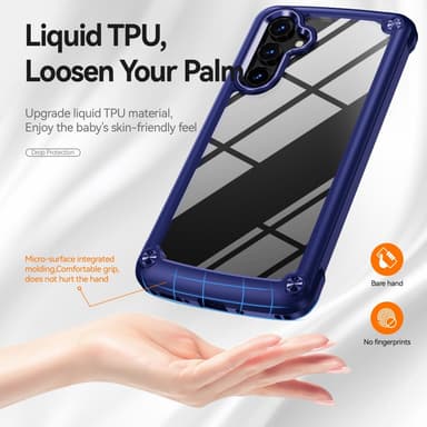 SKALO Samsung A54 5G Kiiltävä hybridi TPU-kuori - Sininen
