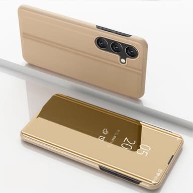 SKALO Samsung A54 5G Clear View Mirror Lompakko - Kulta