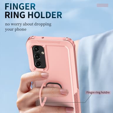 SKALO Samsung A54 5G Armor Hybridi metallirengas kuori - Pinkki