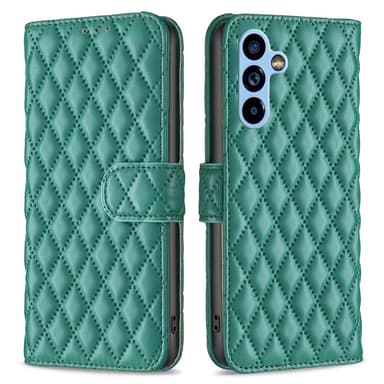 SKALO Samsung A54 5G BINFEN COLOR Tikattu Lompakko - Vihreä