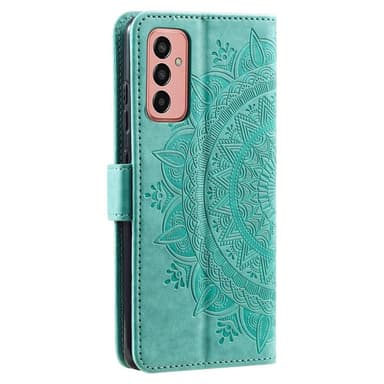 SKALO Samsung A14 4G/5G Mandala lompakkokotelo - Turkoosi