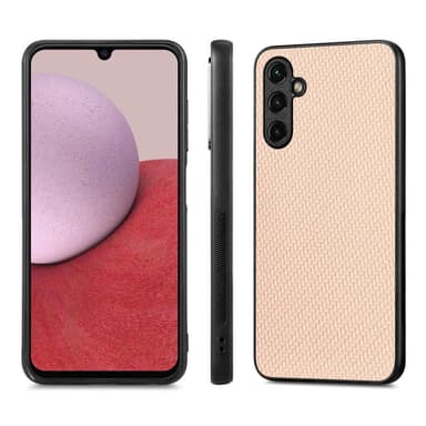 SKALO Samsung A14 4G/5G Carbon Fiber TPU-suojakuori - Khaki