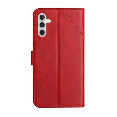 SKALO Samsung A34 5G Kohokuvioitu PU Nahka Lompakkokotelo - Punainen