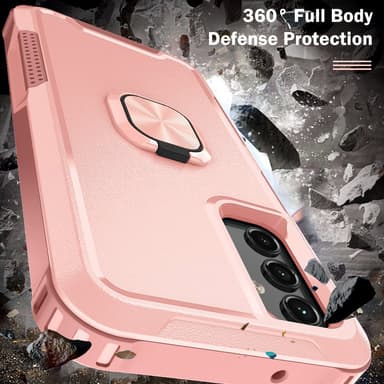 SKALO Samsung A54 5G Armor Hybridi metallirengas kuori - Pinkki