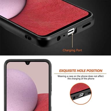SKALO Samsung A14 4G/5G Carbon Fiber TPU-suojakuori - Khaki