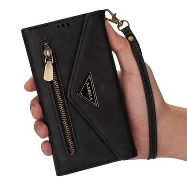 SKALO Samsung A54 5G Evelope Clutch 8-Lokeroa - Musta