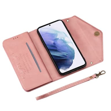 SKALO Samsung A34 5G Evelope Clutch 8-Lokeroa - Ruusukulta