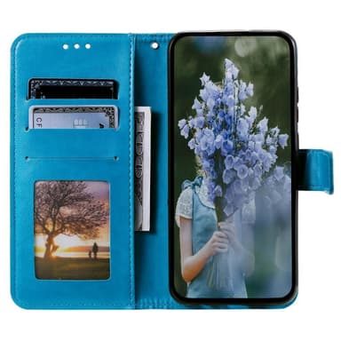 SKALO Samsung A14 4G/5G Mandala lompakkokotelo - Sininen