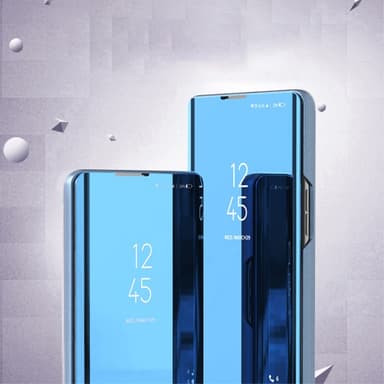 SKALO Samsung A54 5G Clear View Mirror Lompakko - Kulta