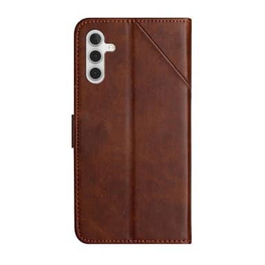 SKALO Samsung A34 5G Kohokuvioitu PU Nahka Lompakkokotelo - Tummanruskea