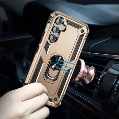 SKALO Samsung A54 5G Armor Hybridi metallirengas kuori - Kulta