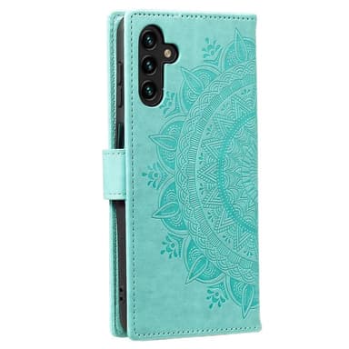 SKALO Samsung A54 5G Mandala lompakkokotelo - Turkoosi