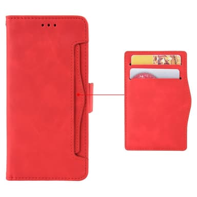 SKALO Samsung A54 5G 6-lokeroa Lompakkokotelo - Punainen