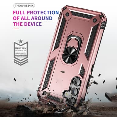 SKALO Samsung A54 5G Armor Hybridi metallirengas kuori - Ruusukulta