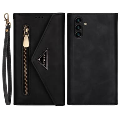 SKALO Samsung A54 5G Evelope Clutch 8-Lokeroa - Musta