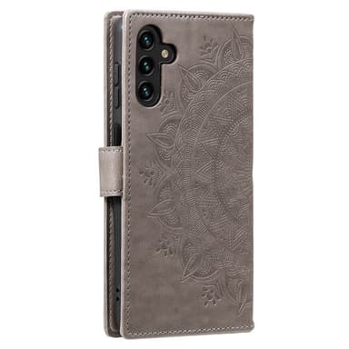 SKALO Samsung A54 5G Mandala lompakkokotelo - Harmaa