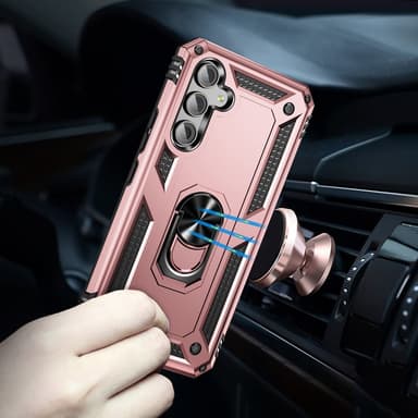 SKALO Samsung A54 5G Armor Hybridi metallirengas kuori - Ruusukulta