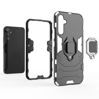 SKALO Samsung A34 5G Armor Hybridi metallirengas kuori - Punainen