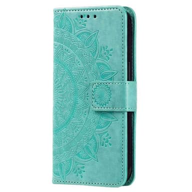 SKALO Samsung A54 5G Mandala lompakkokotelo - Turkoosi