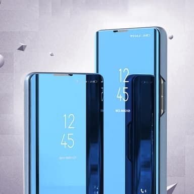 SKALO Samsung A34 5G Clear View Mirror Lompakko - Violetti