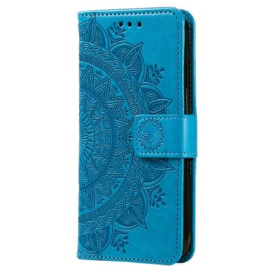 SKALO Samsung A14 4G/5G Mandala lompakkokotelo - Sininen