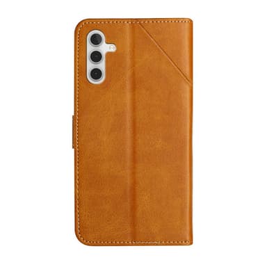 SKALO Samsung A34 5G Kohokuvioitu PU Nahka Lompakkokotelo - Vaaleanruskea