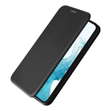 SKALO Samsung A34 5G Carbon Fiber Lompakkokotelo - Musta