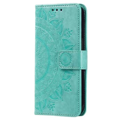 SKALO Samsung A14 4G/5G Mandala lompakkokotelo - Turkoosi