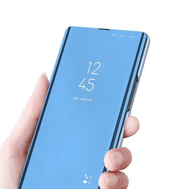 SKALO Samsung A34 5G Clear View Mirror Lompakko - Hopea