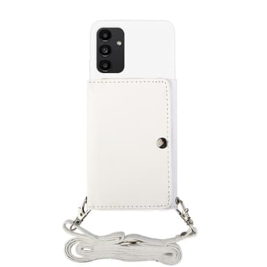 SKALO Samsung A14 4G/5G TPU-Suojakuori with Heart Wallet - Valkoinen