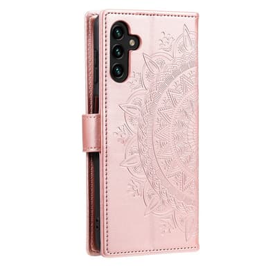 SKALO Samsung A54 5G Mandala lompakkokotelo - Ruusukulta