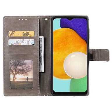 SKALO Samsung A54 5G Mandala lompakkokotelo - Harmaa
