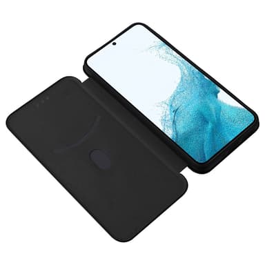 SKALO Samsung A34 5G Carbon Fiber Lompakkokotelo - Musta