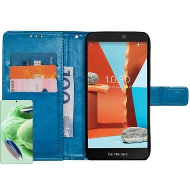 Lompakkokotelo 3-kortti Fairphone 3 Plus - Vaaleansininen