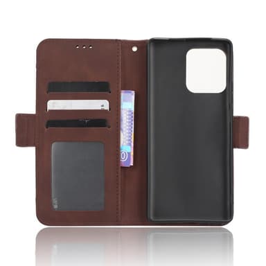 SKALO Motorola Edge 40 Pro 5G 6-lokeroa Lompakkokotelo - Ruskea