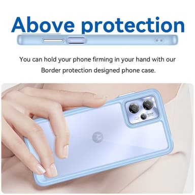 SKALO Motorola Moto G23 4G Läpinäkyvä TPU suojakuori - Sininen