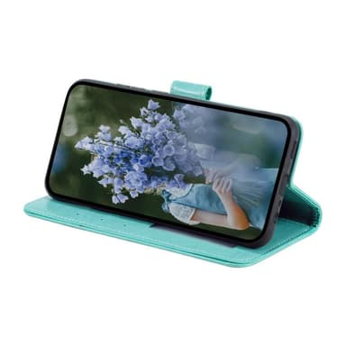 SKALO Motorola Moto G73 5G Mandala lompakkokotelo - Turkoosi