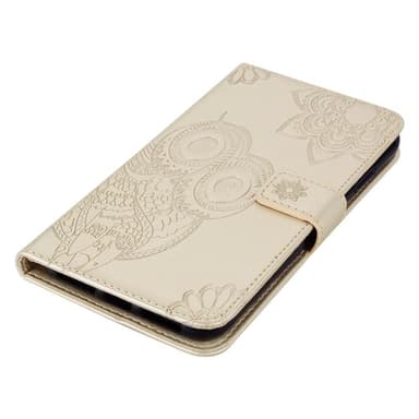 SKALO Motorola Moto G53 5G Mandala Owl lompakkokotelo - Kulta
