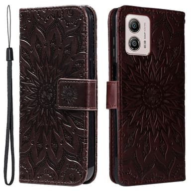 SKALO Motorola Moto G23 4G Mandala lompakkokotelo - Ruskea