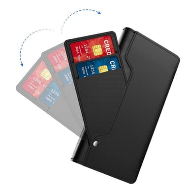 SKALO Asus ROG Phone 7 5G Kortinhaltijan peililompakko - Musta
