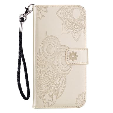 SKALO Motorola Moto G53 5G Mandala Owl lompakkokotelo - Kulta